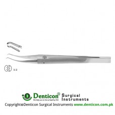 Girard Corneoscleral Forcep 1 x 2 Teeth with Tying Platform - For Left Hand Stainless Steel, 10.5 cm - 4" Tip Size 0.12 mm